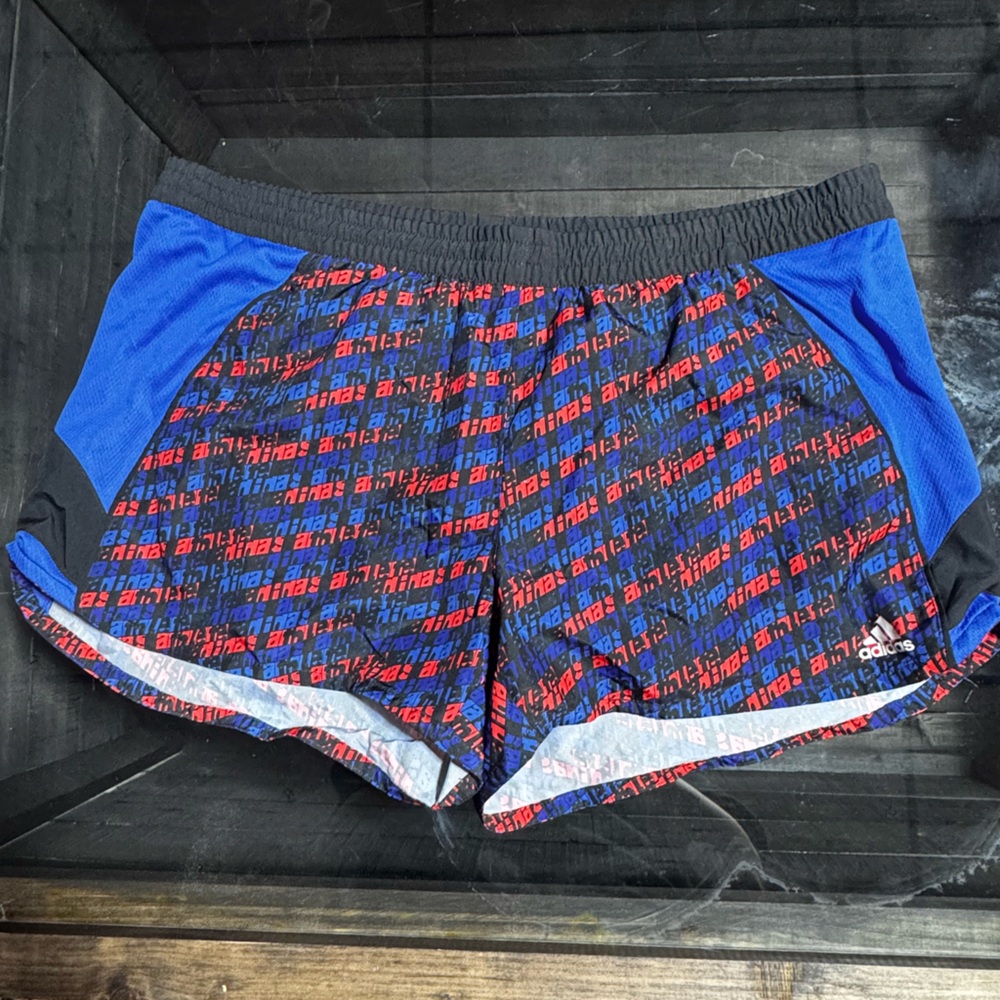 adidas Women’s Black, Blue, and Red shorts